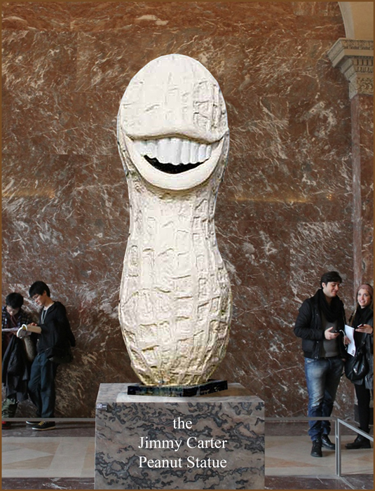 mr. peanut at the louvre